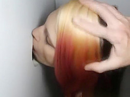 Wild Amateur With Multi Colored Hair Sucking Big Black Dong