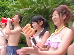 Wild Japanese Pool Party With Lots Of Squirting