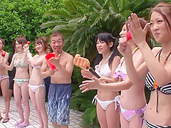 Wild Japanese Pool Party With Lots Of Squirting