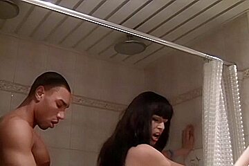 Wild party group sex in the shower