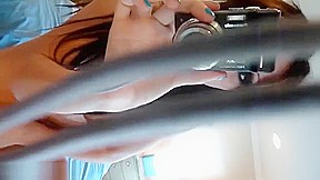 Yong emo girl caresses pussy