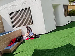 Young School Boys Have Sex On The School Terrace And Are Caught On A Security