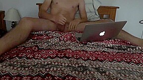 Young Virgin boy masturbates on his bed to porn