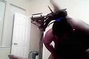 Young black couple homemade