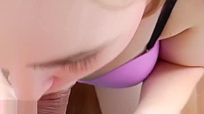 Young slut Masturbates and gives a fuck to her mouth to a stranger