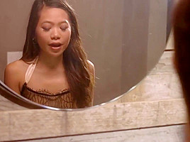 Young wife and her sweet Asian friend gave male group sex   