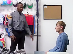 YoungPerps - Hot Black Security Officer Fucks A Cute Thief’s Tight Hole