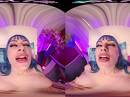 Your big titty girlfriend makes you a private video in VR