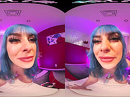 Your big titty girlfriend makes you a private video in VR