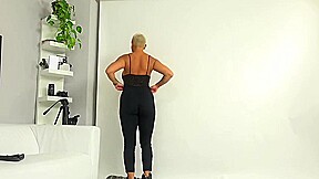 amazing blonde babe shows her sexual skills