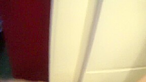 bathroom footjob one
