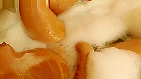 crazy hot blonde masturbates in the bathroom and crazy squirt
