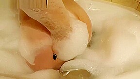 crazy hot blonde masturbates in the bathroom and crazy squirt