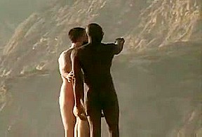 cute wht homo cpl pick-up big blk chap at in nature's garb beach