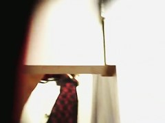 dressing room video with female trying on new dress