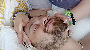 face scratching with long sharp nails