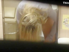 films blonde girl peeing