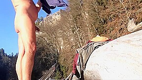 freezing my dick off in winter river