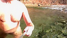 freezing my dick off in winter river