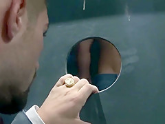 gloryhole with 2 suit guys