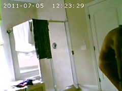 hidden in bathroom