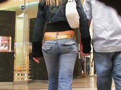 horny long haired long legs street candid in looking for her boyfriend