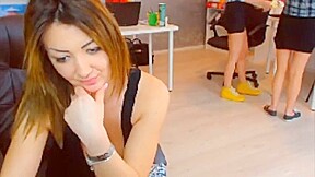 hot babes bored at work