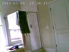 in and out of the shower