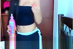 naughty Latin honey Strokes On cam
