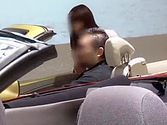 カーショップの女性の下着を見せてもらいながら皆で物を見てもらいパンストお尻を触って嵌めています。