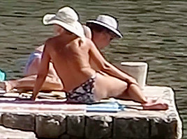 on Croatian beach