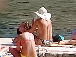 on Croatian beach