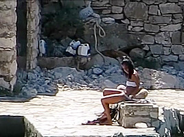 on Croatian beach