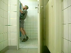 serviced in a public restroom