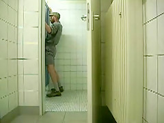 serviced in a public restroom