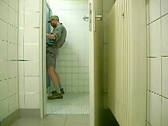serviced in a public restroom