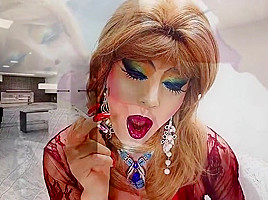 sexy sissy girl niclo makeup smoking blowjobs