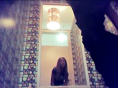 shooting girls hot reflection in the dressing room