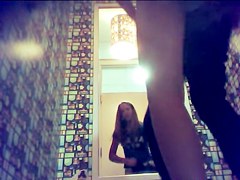 shooting girls hot reflection in the dressing room