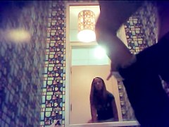 shooting girls hot reflection in the dressing room