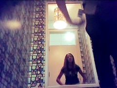 shooting girls hot reflection in the dressing room