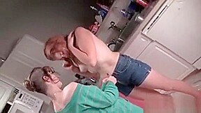 teen 18+ Lesbo's Mouth Spread For Piss Drinking