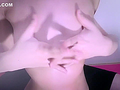 teenager 18+ Nipple Oil Massagefrom The Back